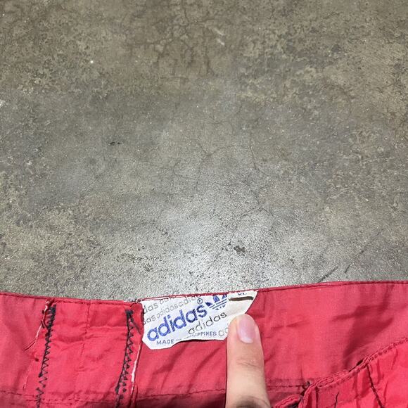 Vintage 70s 80s Adidas Red Windbreaker Sweatpants 36x34 - Picture 4 of 4